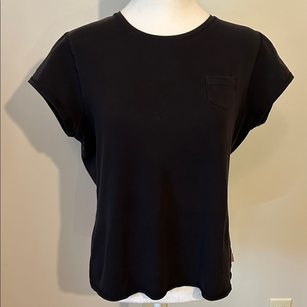 Ruff Hewn Black Short Sleeve Tee with secrete message inside tiny front pocket!